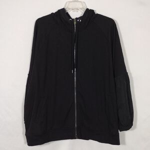 NWT Athleta On My Way Triumph Hoodie Black Women's Size 3X Oversized Fit